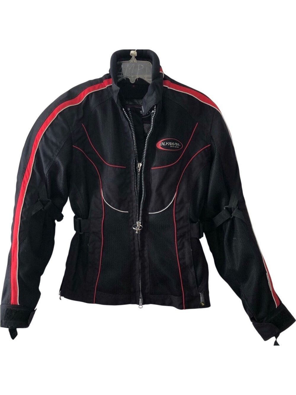 Bikercore Olympia Moto Sports Motorcycle Jacket Padded Reflective Orig $200